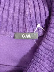 Vorschaubild 3 von Damen Pullover Gr. 42/XL Lila Klassisch Elegant Langarm