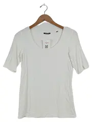 Vorschaubild 1 von Damen T-Shirt Gr. 34/XS Weiß Basic Kurzarm