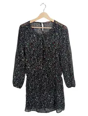 Vorschaubild 1 von EDC Damen Kleid Blumenmuster Langarm Gr. 34