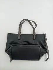 Vorschaubild 2 von Damen Henkeltasche Shopper Schwarz Grau Kunstleder Casual