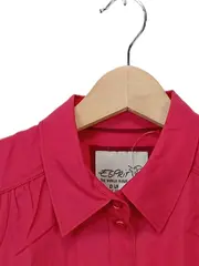 Vorschaubild 2 von Damen Bluse Gr. 36/S Pink Kurzarm Knopfleiste Baumwolle