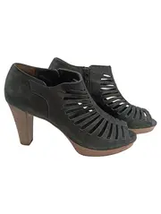 Vorschaubild 1 von Damen Stiefelette 38.5 Schwarz Elegant Modern Peeptoe Cut-Outs