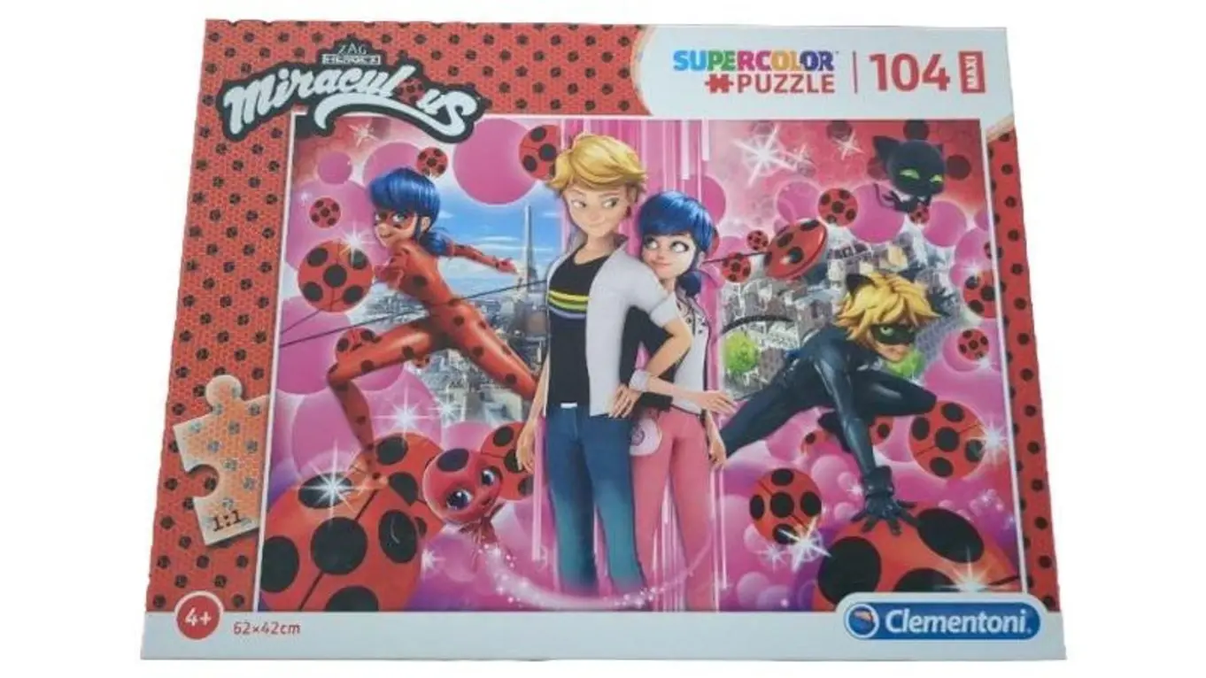 CLEMENTONI Miraculous Ladybug Cat Noir Puzzle 104 Teile Superhelden Kinder