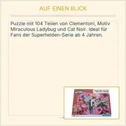 Vorschaubild 3 von Miraculous Puzzle 104 Teile Supercolor Ladybug Cat Noir 62x42cm