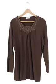 Vorschaubild 1 von Langarmshirt Damen 42/M Braun Casual Elegant Baumwolle