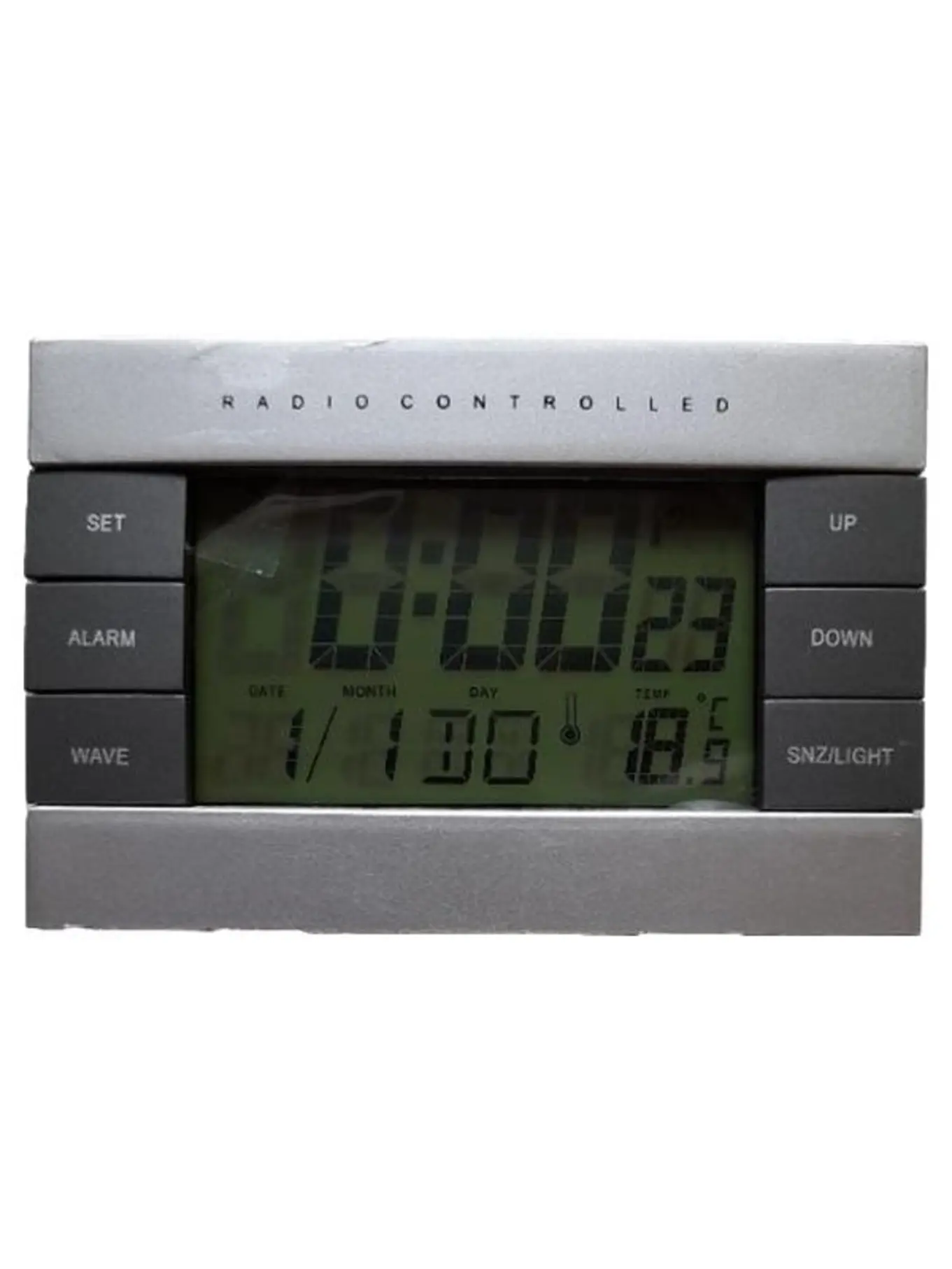 INSPIRION Funkwecker 0401034 Grau Modern Digital Wecker Radio Controlled