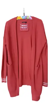 Vorschaubild 1 von Strickjacke Damen Gr. 36/S Rot Casual Baumwolle Viskose