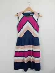 Vorschaubild 2 von Jake*s Collection Damen Businesskleid Gr. 34 Mehrfarbig Geometrisch