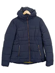 Vorschaubild 2 von Steppjacke Damen Blau Kapuze Gr. 42/XL Casual Outdoor Polyester