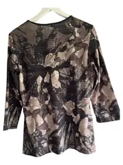Vorschaubild 2 von Damen Langarmshirt 40/L Mehrfarbig Casual Print Strass