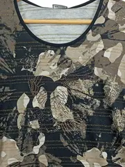 Vorschaubild 3 von Damen Langarmshirt 40/L Mehrfarbig Casual Print Strass