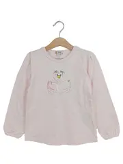 Vorschaubild 1 von Mädchen Langarmshirt Rosa Schwanenmotiv Gr. 110