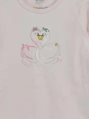Vorschaubild 2 von Mädchen Langarmshirt Rosa Schwanenmotiv Gr. 110