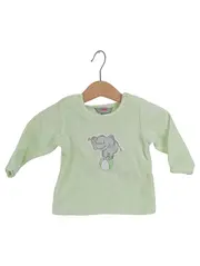 Vorschaubild 1 von Baby Pullover Gr. 56 Langarm Baumwolle Grün Tiermotiv Alltag