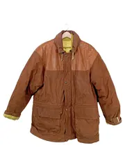 Vorschaubild 1 von Herren Lederjacke Braun Vintage Gr. L/50 Winterjacke