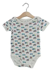 Vorschaubild 1 von Baby Body Kurzarm LKW-Motiv Gr. 74/80 Mehrfarbig Wolle