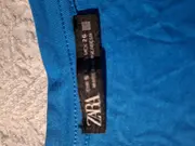 Vorschaubild 6 von Damen Basic T-Shirt V-Ausschnitt Blau Gr. S Baumwolle