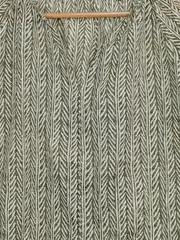 Vorschaubild 5 von Damen Hemdbluse Gr. 38/M Oliv Grafisch Baumwolle