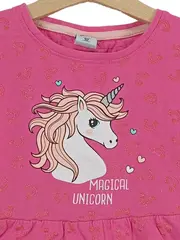 Vorschaubild 2 von Kiki&Koko Mädchen Langarmshirt Gr. 92 Pink Einhorn Motiv Baumwolle