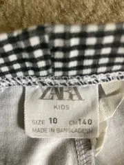 Vorschaubild 3 von Hahnentritt Leggings Kinder Kariert Baumwolle Schwarz Weiß Gr. 140