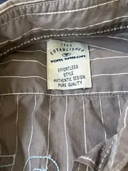 Vorschaubild 4 von Herren Hemd gestreift Grau Gr. 40 (52/XL)