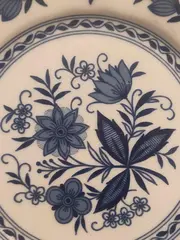 Vorschaubild 2 von Platzteller Porzellan Rund Klassisch Blumenmuster Weiß 20cm