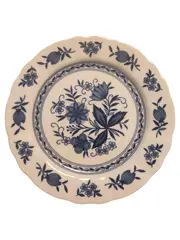 Vorschaubild 1 von Platzteller Porzellan Rund Klassisch Blumenmuster Weiß 20cm