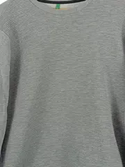 Vorschaubild 3 von Pullover Herren Grau Strukturmuster Gr. 52 XL