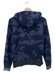 Vorschaubild 2 von Damen Kapuzenpullover Hoodie Gr. 38;M Blau Camouflage Logo-Print