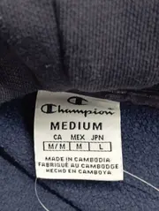 Vorschaubild 3 von Damen Kapuzenpullover Hoodie Gr. 38;M Blau Camouflage Logo-Print