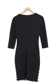 Vorschaubild 2 von Damen Etuikleid Gr. 36/S Schwarz Weiß Gestreift Business Elegant