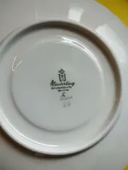 Vorschaubild 3 von Untertasse Goldrand Porzellan Klassisch Weiß 14cm