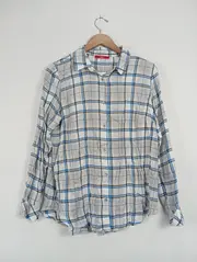 Vorschaubild 1 von Damen Hemdbluse kariert Langarm Mehrfarbig Gr. 42/XL