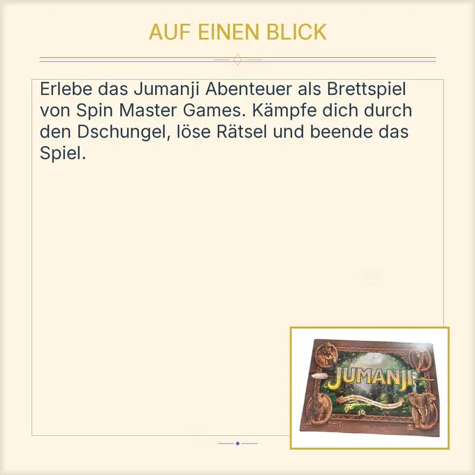 Spin Master Jumanji Brettspiel Retro Edition - Familienspiel Für 2-4 Spieler Ab 5 Jahren