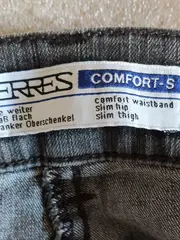 Vorschaubild 6 von Damen Jeans Regular Fit Gr. 44 Grau Stickerei Strass