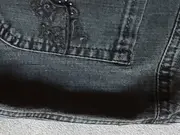 Vorschaubild 4 von Damen Jeans Regular Fit Gr. 44 Grau Stickerei Strass