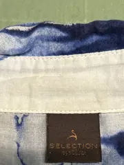 Vorschaubild 5 von Damen Bluse Blumenmuster Rüschen Bindegürtel Blau Gr. 40