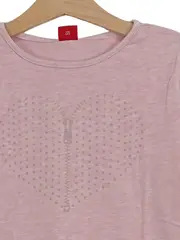 Vorschaubild 2 von Langarmshirt Mädchen Gr. 116 Rosa Casual Herz Motiv