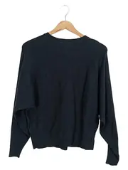 Vorschaubild 2 von Damen Pullover Schwarz Gr. XS Basic Langarm Strickpullover