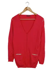 Vorschaubild 1 von Strickjacke Damen Gr. 40 Pink Viskose Cardigan Langarm
