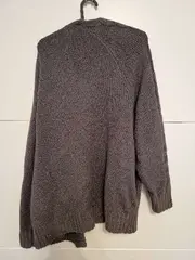 Vorschaubild 2 von Damen Strickjacke Cardigan Grau Gr. M Zopfmuster