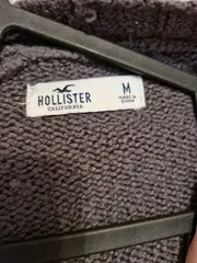 Vorschaubild 3 von Damen Strickjacke Cardigan Grau Gr. M Zopfmuster