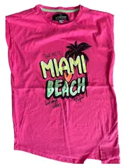 Vorschaubild 1 von T-Shirt Mädchen Pink Miami Beach Schriftzug Gr. 152 Casual