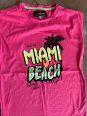Vorschaubild 3 von T-Shirt Mädchen Pink Miami Beach Schriftzug Gr. 152 Casual