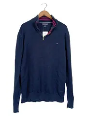 Vorschaubild 1 von Herren Pullover Blau Gr. 54 XXL Baumwolle Rippstrick Logo