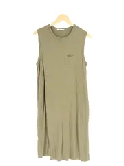 Vorschaubild 1 von T by Alexander Wang Freizeitkleid Damen Gr. M Oliv Viskose Kleid