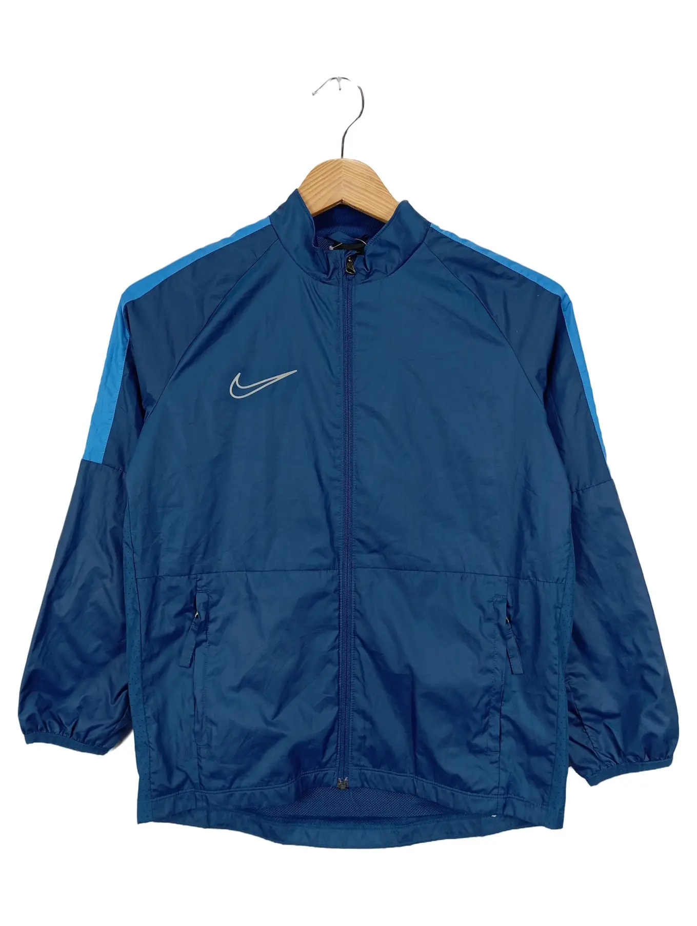 NIKE Leichte Jacke Kinder Gr. 140 Blau Sportlich Windbreaker