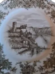 Vorschaubild 3 von Sammelteller Schloss Florales Muster Braun 19cm Porzellan