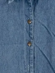 Vorschaubild 4 von Jeanskleid Damen Gr. 36 S Ärmellos Casual Blau Baumwolle