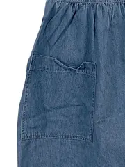 Vorschaubild 5 von Jeanskleid Damen Gr. 36 S Ärmellos Casual Blau Baumwolle